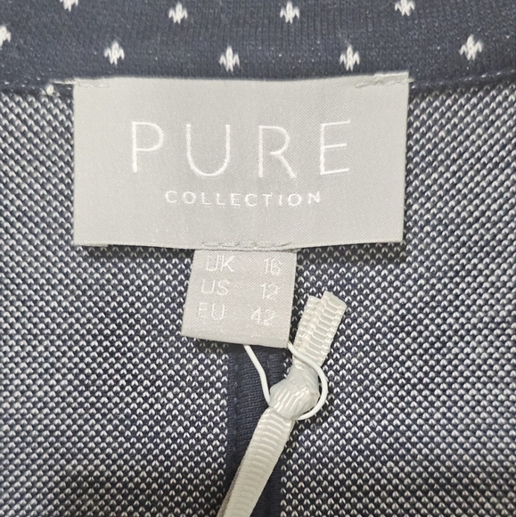 Pure Collection 100% Cotton Jersey Blazer Size 12 - Picture 4 of 8